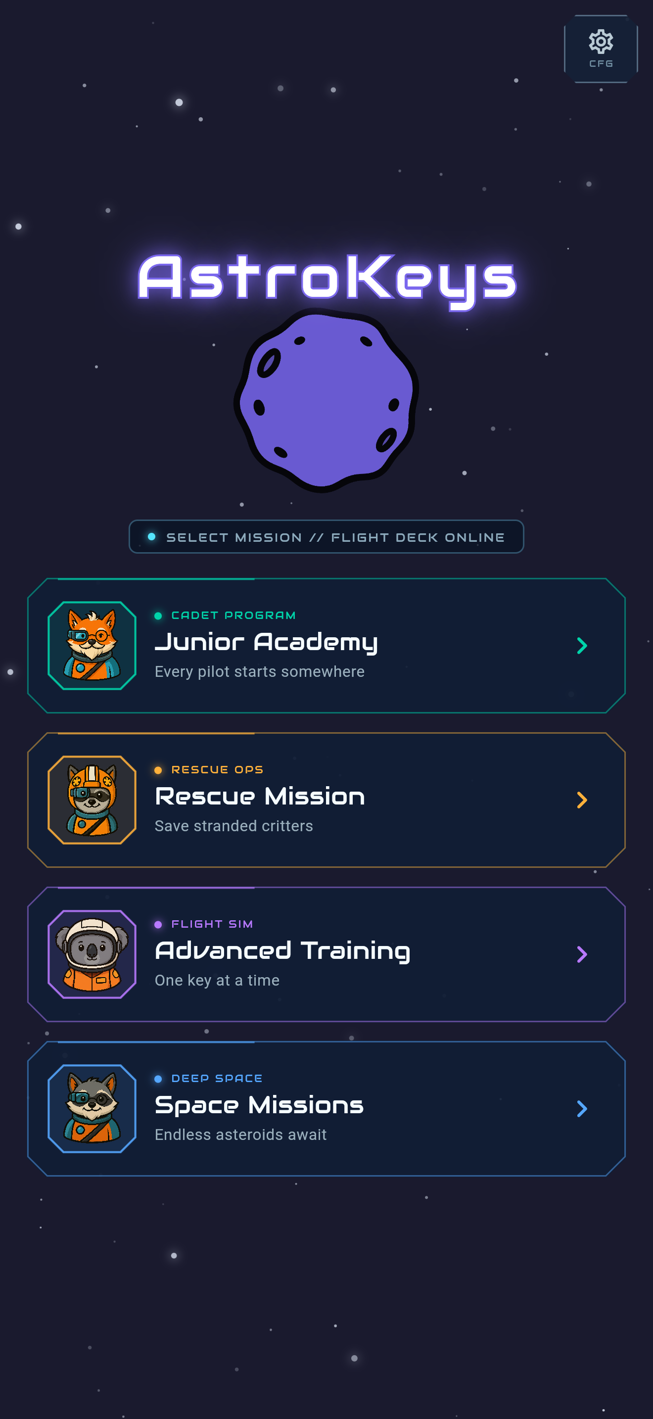 Astro Keys screenshot 1