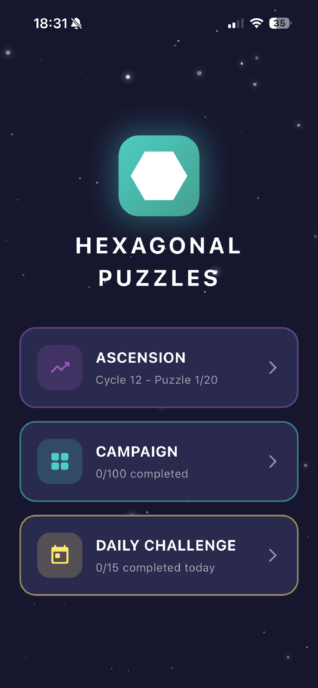 Hexagonal Puzzles screenshot 2