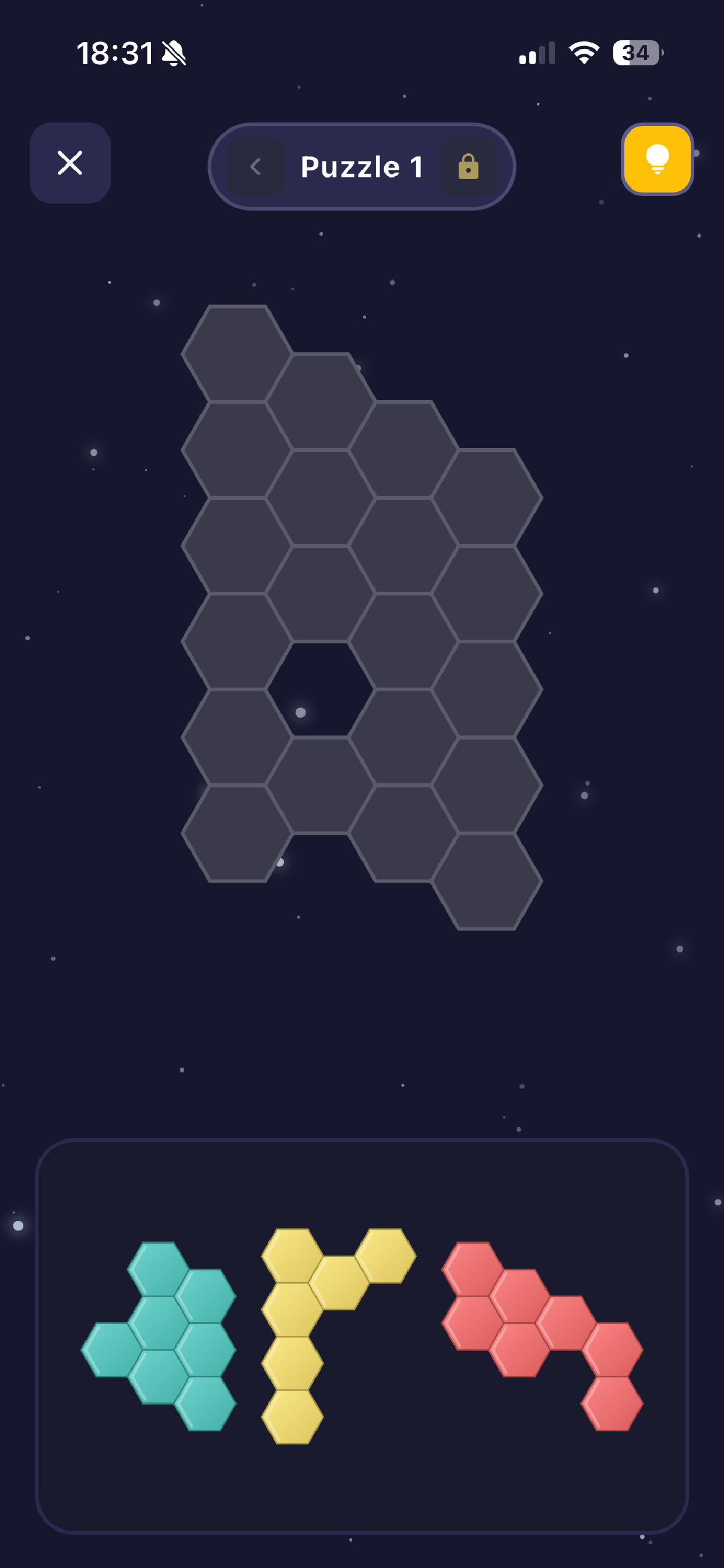 Hexagonal Puzzles screenshot 4