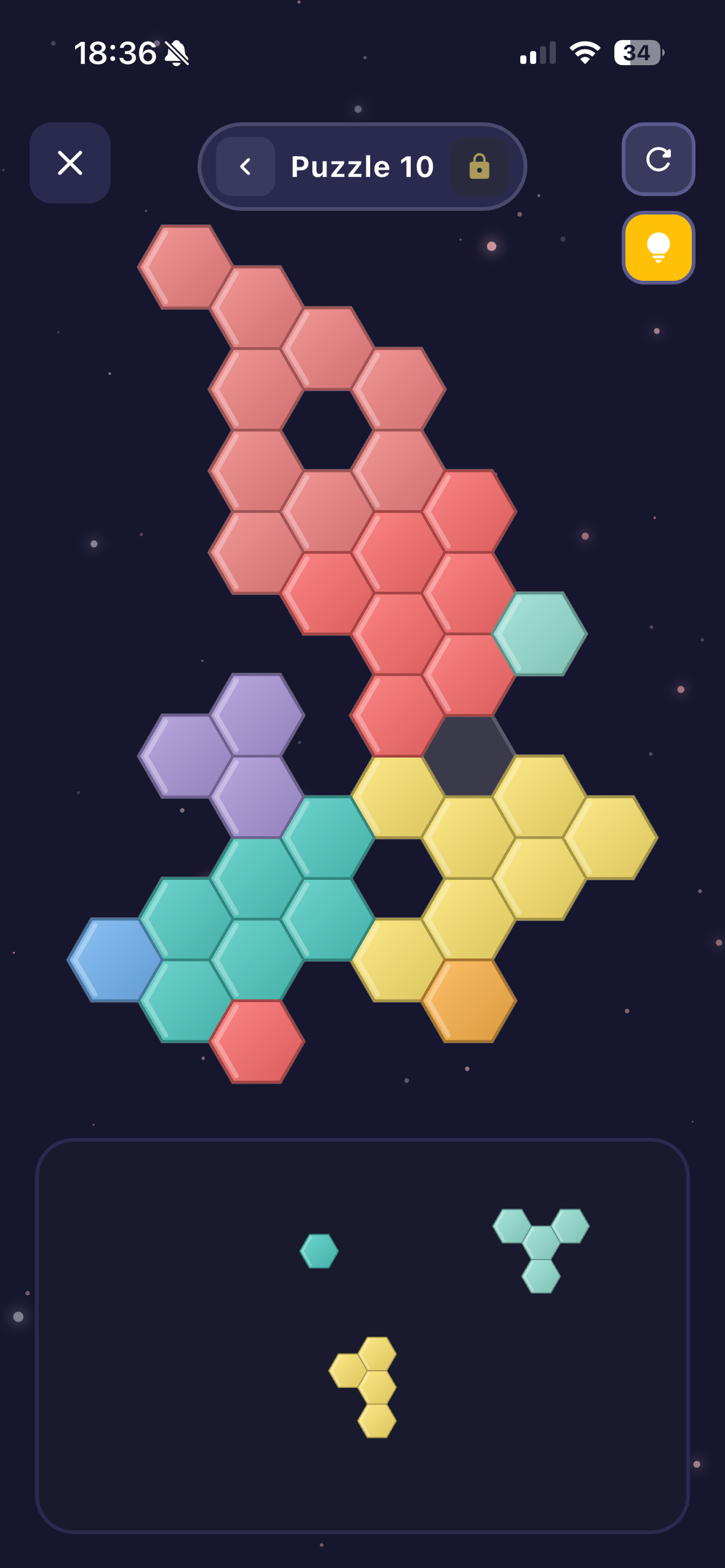 Hexagonal Puzzles screenshot 9